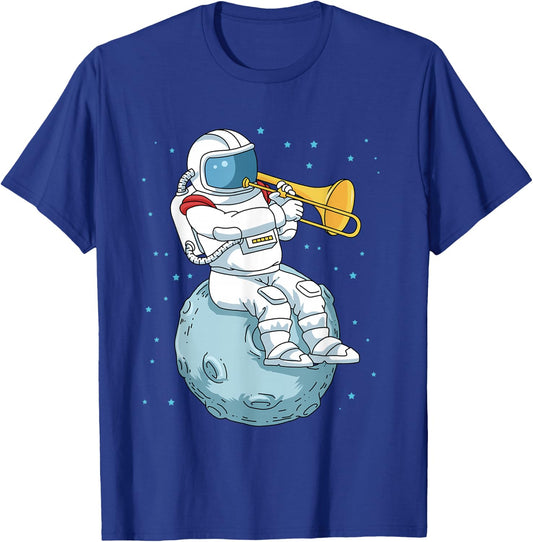 Trombone Gift Jazz Music Marching Band Shirt Kids Trombone T-Shirt - T-Shirt | Royal