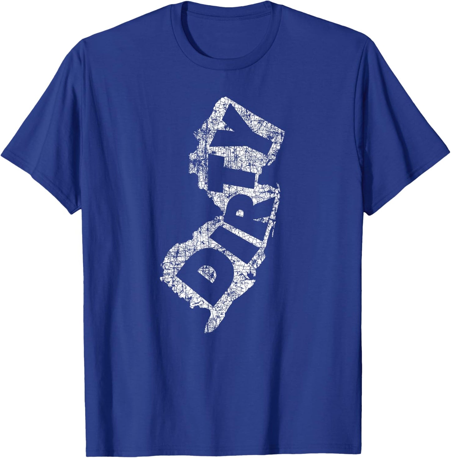 Retro Dirty Jerz Funny New Jersey Beach Vintage Throwback T-Shirt - T-Shirt | Royal