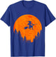 Halloween Vintage Witch On Broom And Moon Group Matching T-Shirt - T-Shirt | Royal