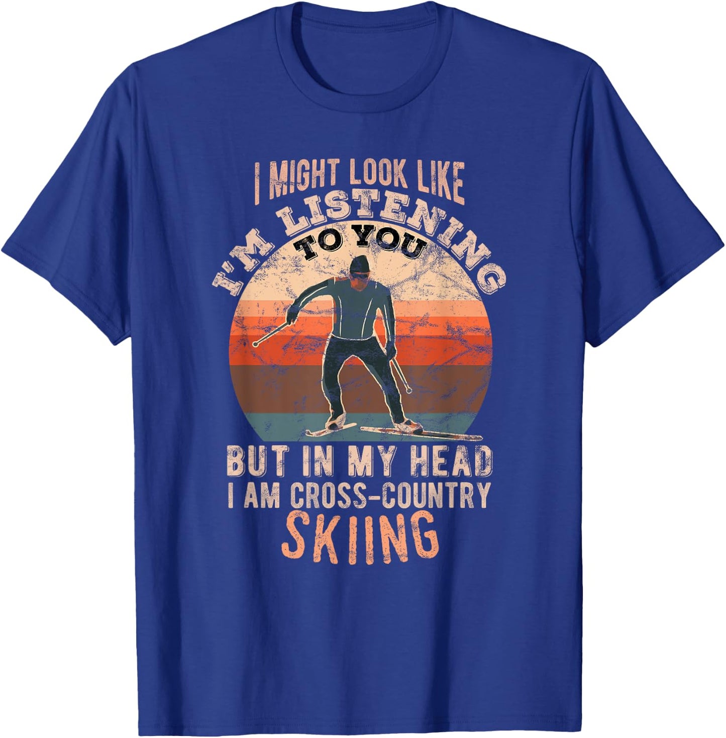 In my head I am cross-country skiing T-Shirt - T-Shirt | Royal