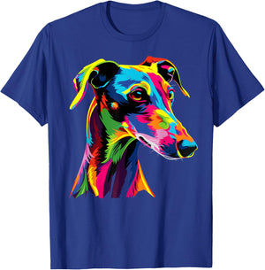 Greyhound Dog Colorful Pop Art Rainbow Sighthound Greyhounds T-Shirt - T-Shirt | Royal