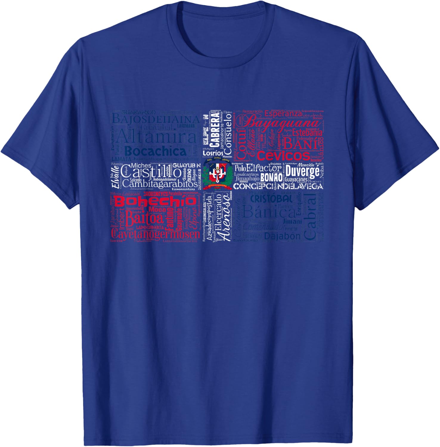 Cities Ciudades Republica Dominicana Bandera Dominican Flag T-Shirt - T-Shirt | Royal