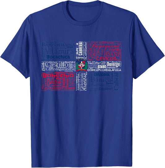 Cities Ciudades Republica Dominicana Bandera Dominican Flag T-Shirt - T-Shirt | Royal