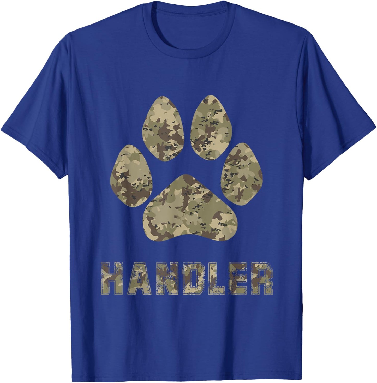 Army Camo MWD Military Working Dogs K-9 Handler Shirt Gift T-Shirt - T-Shirt | Royal