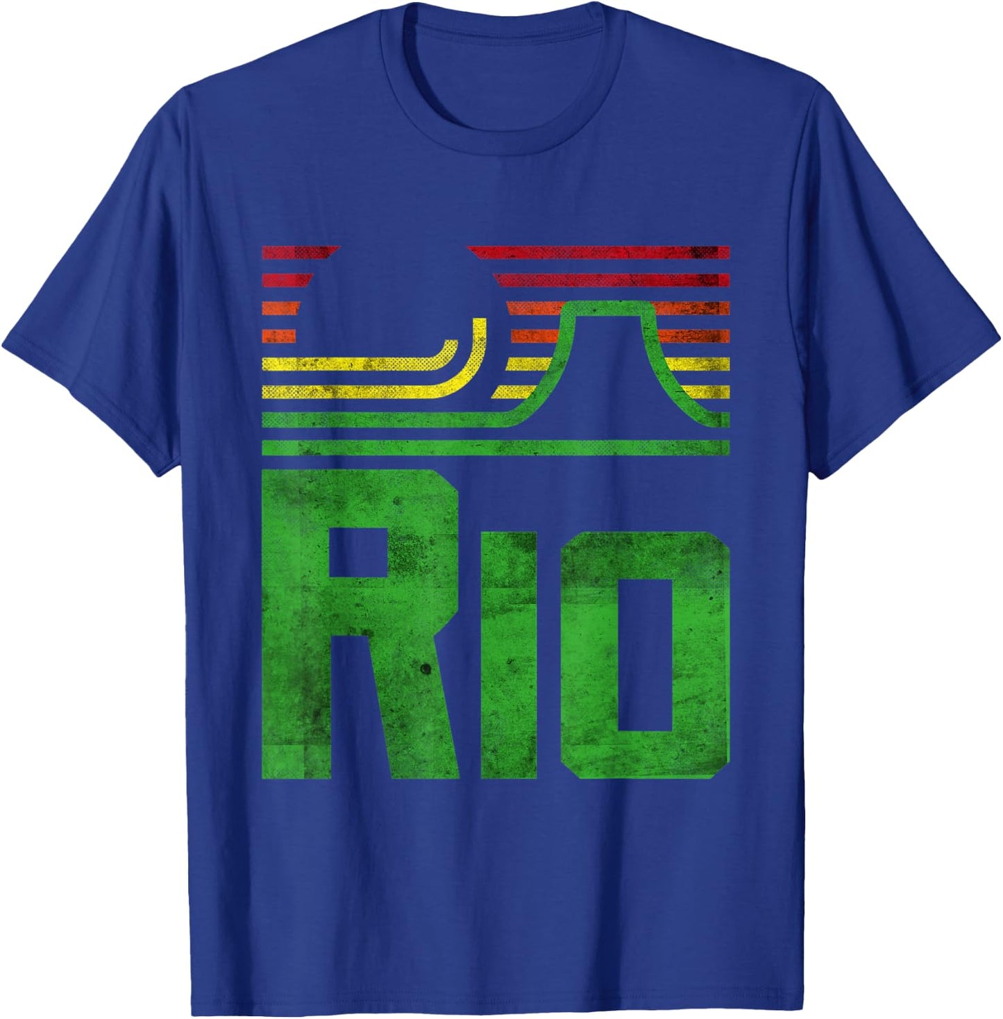 Vintage Retro Rio Novelty Graphic & Cool Designs T-Shirt - T-Shirt | Royal
