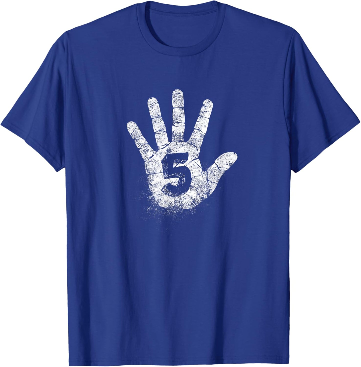 Number Five, 5 Hand Signs to Play Games High Academy Vintage T-Shirt - T-Shirt | Royal