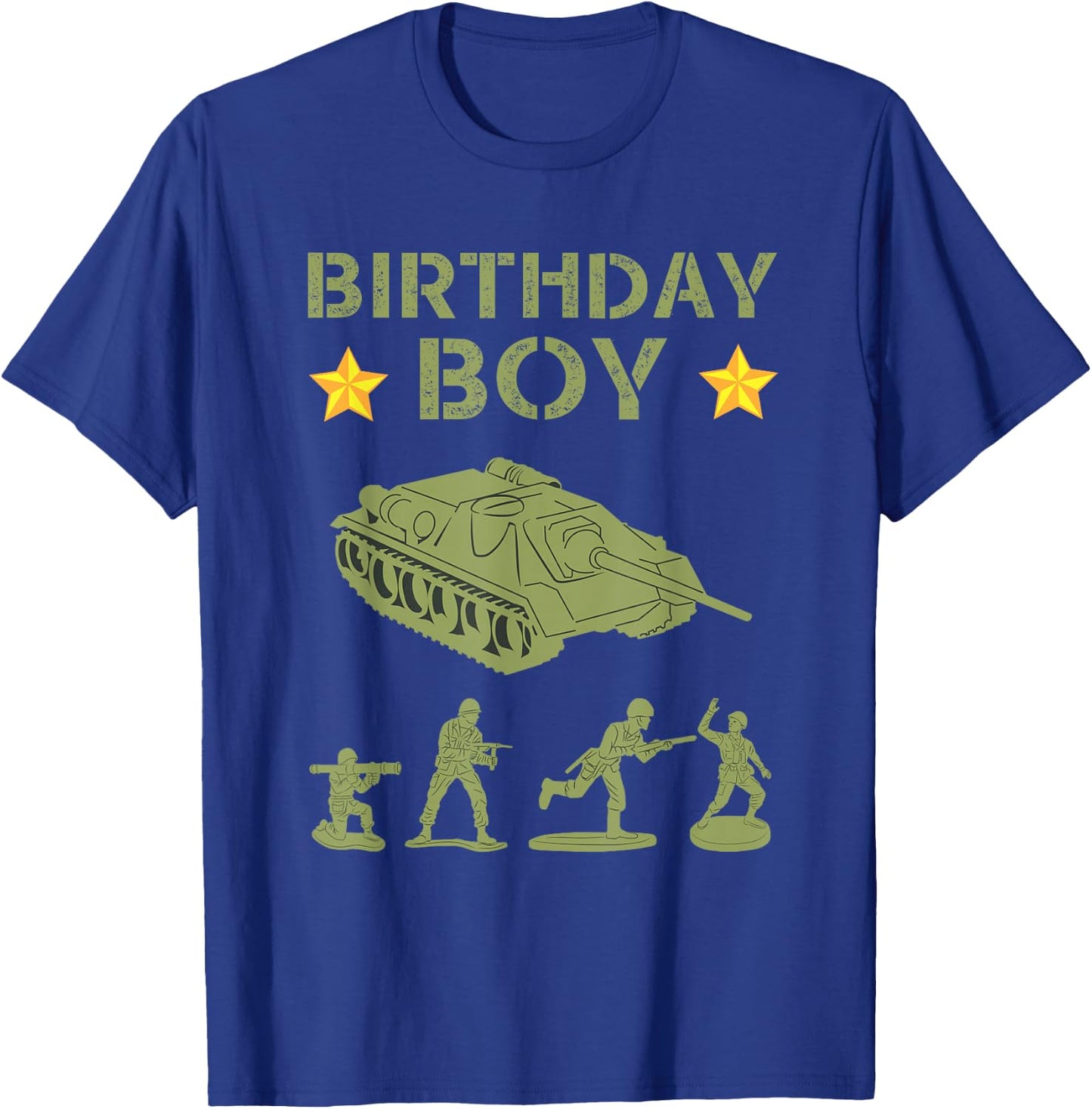Funny Army Party Decorations Camo Birthday Boy Gift Men Kids T-Shirt - T-Shirt | Royal