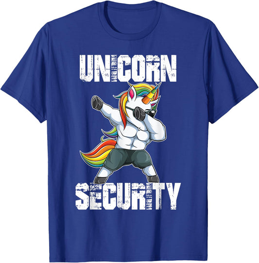 Unicorn Security Dad Mom Daughter Adult unicorn costume gift T-Shirt - T-Shirt | Royal