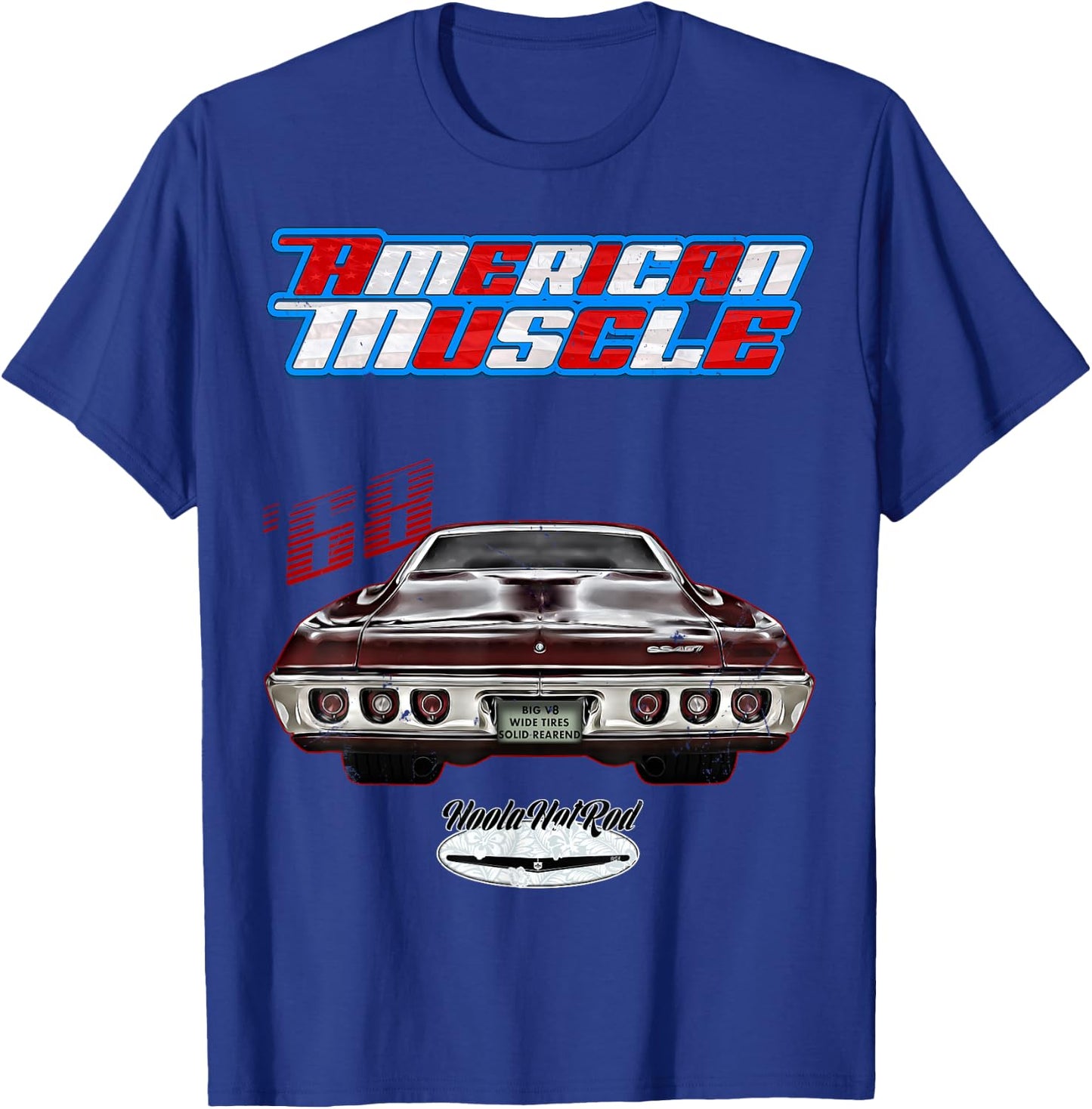 1968 Impala,Fastback,Muscle Car,Hot Rod,rusty,distressed,68 T-Shirt - T-Shirt | Royal