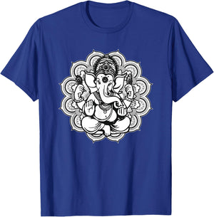 Ganesh Ganesha Elephant Mandala India Art Indian God Hindu T-Shirt - T-Shirt | Royal