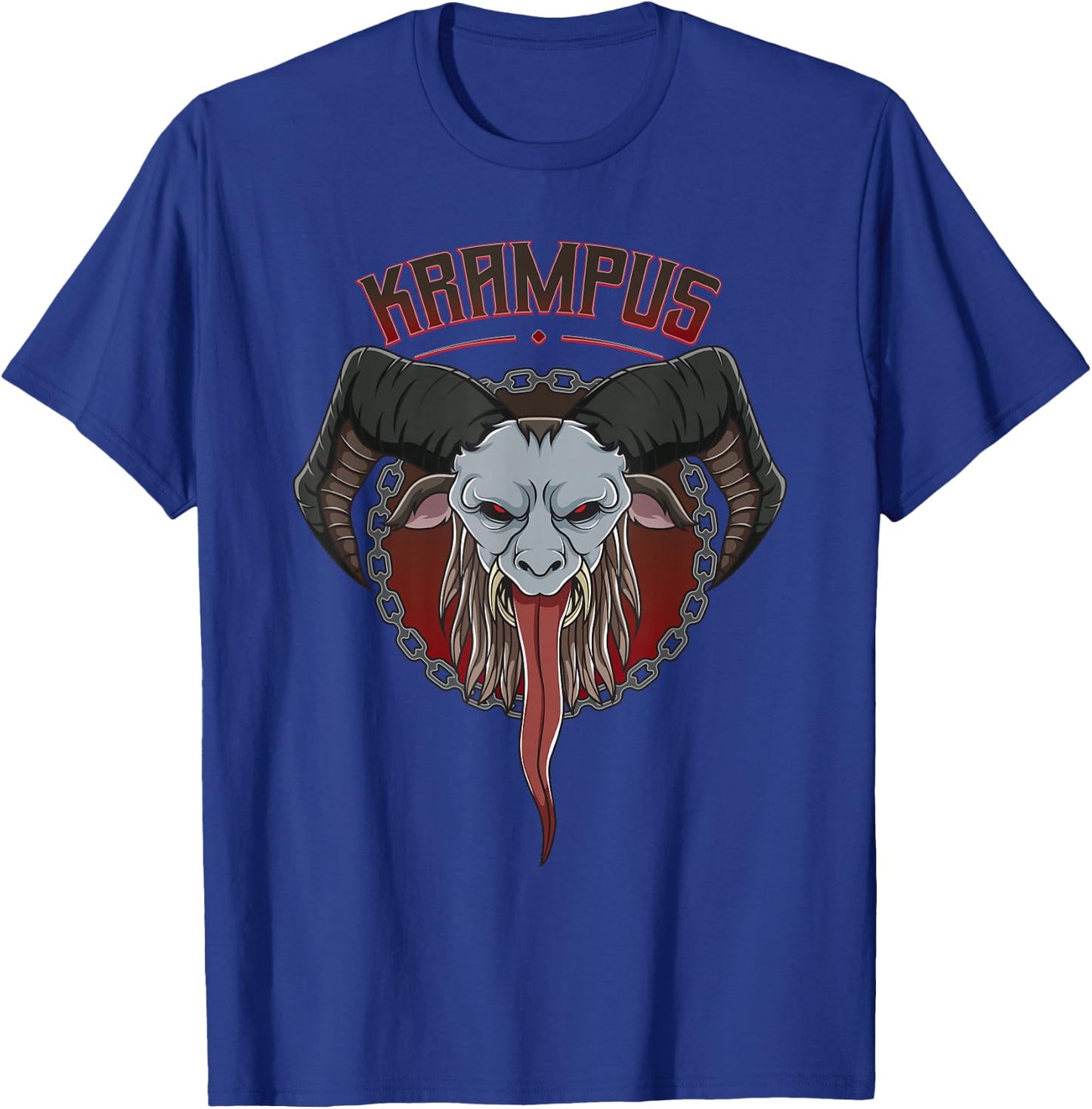 Krampus Horned Goat Demon Christmas Gift T-Shirt - T-Shirt | Royal