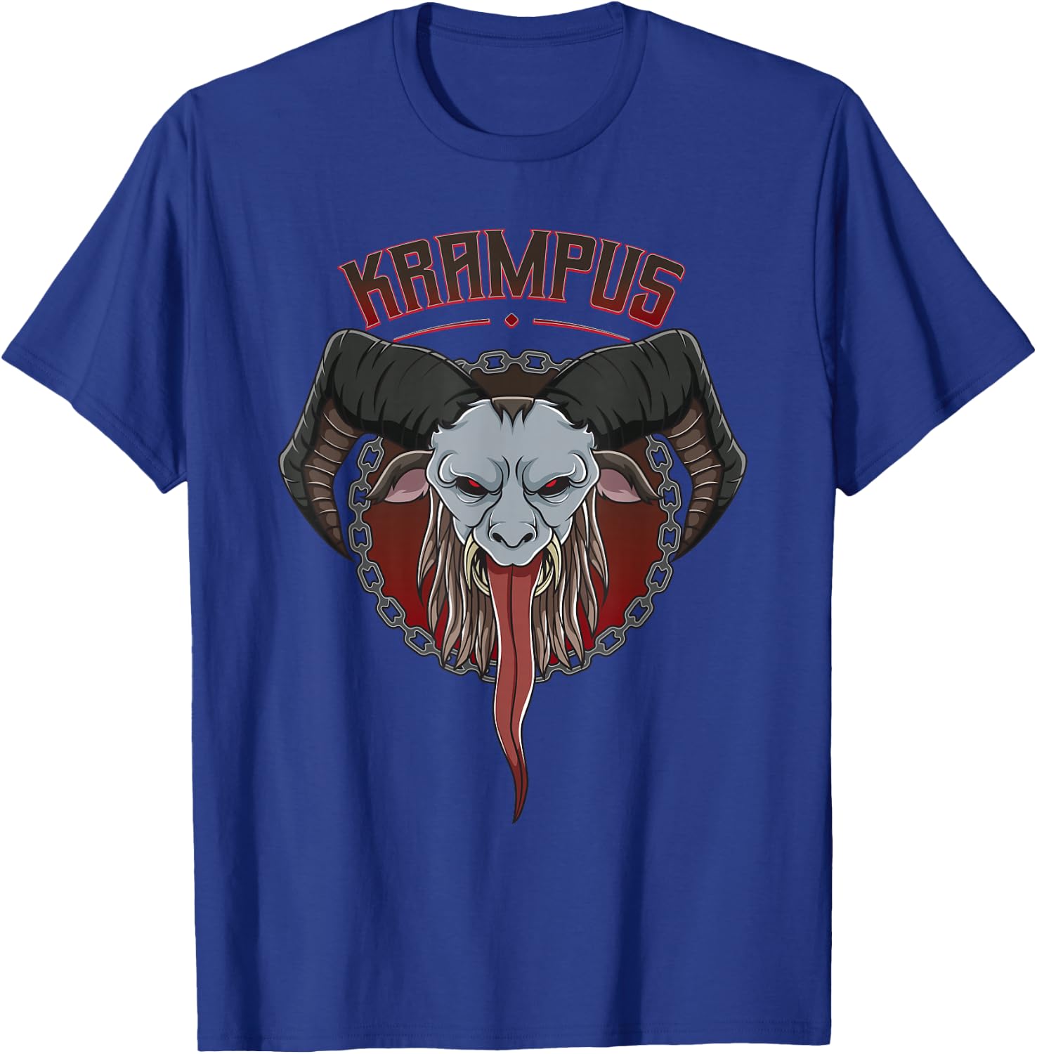 Krampus Horned Goat Demon Christmas Gift T-Shirt - T-Shirt | Royal