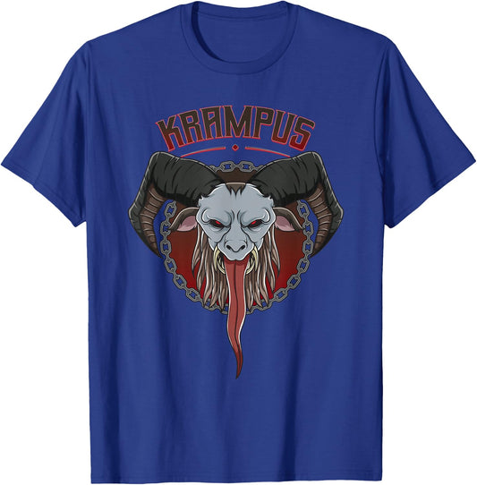 Krampus Horned Goat Demon Christmas Gift T-Shirt - T-Shirt | Royal