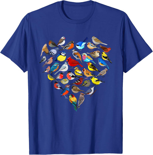 Birds Love Bird watching Birder Nerd Wildlife Birdwatcher T-Shirt - T-Shirt | Royal