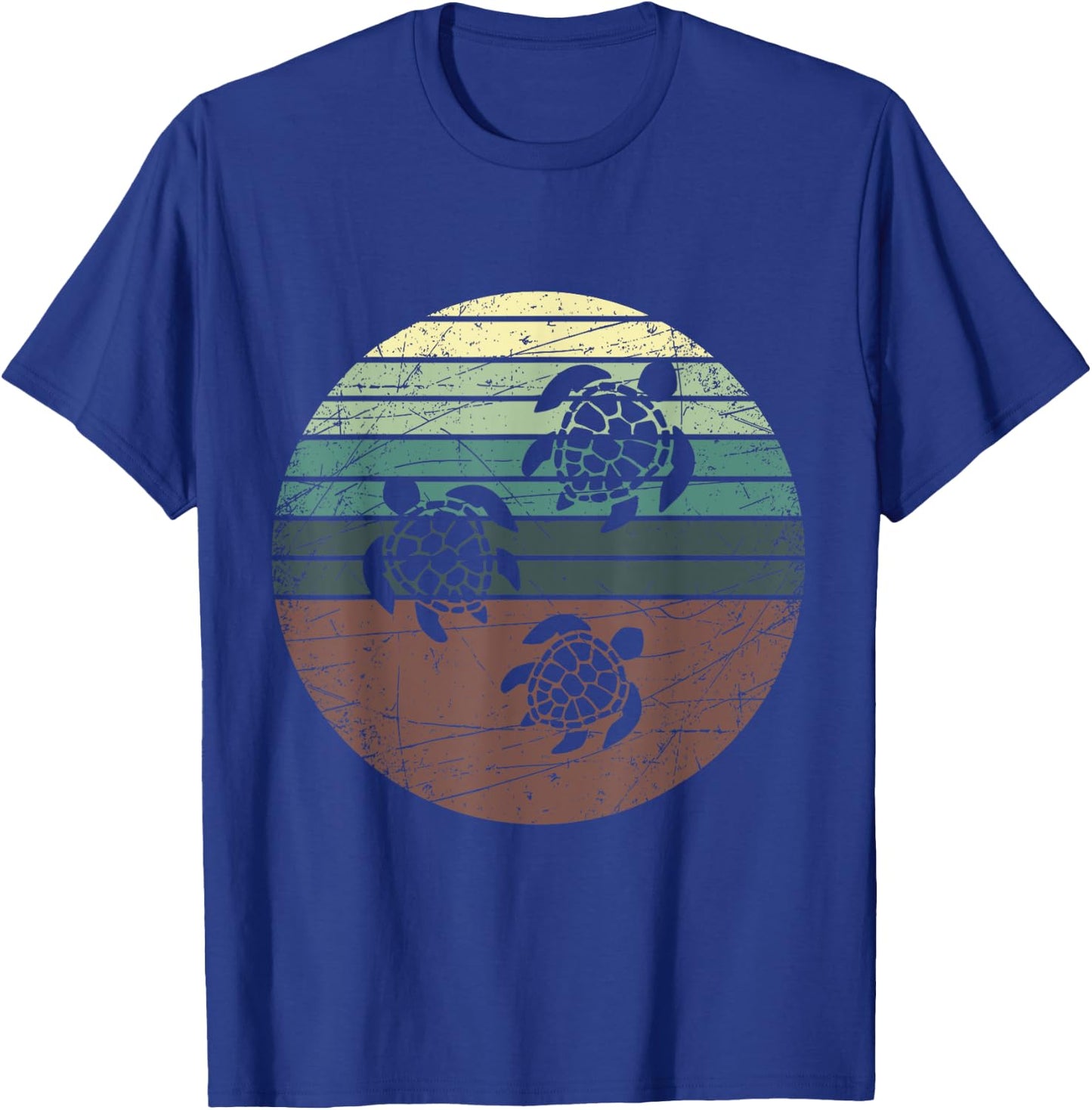 Retro Sea Turtle T-Shirt - T-Shirt | Royal