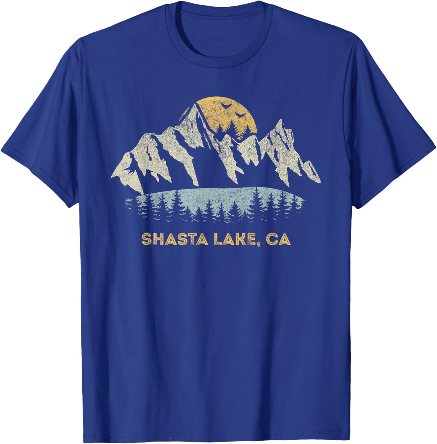 Shasta Lake California Mountain Sunset Sunrise CA T-Shirt - T-Shirt | Royal