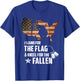 I Stand For The Flag And Kneel For The Fallen USA Veteran T-Shirt - T-Shirt | Royal