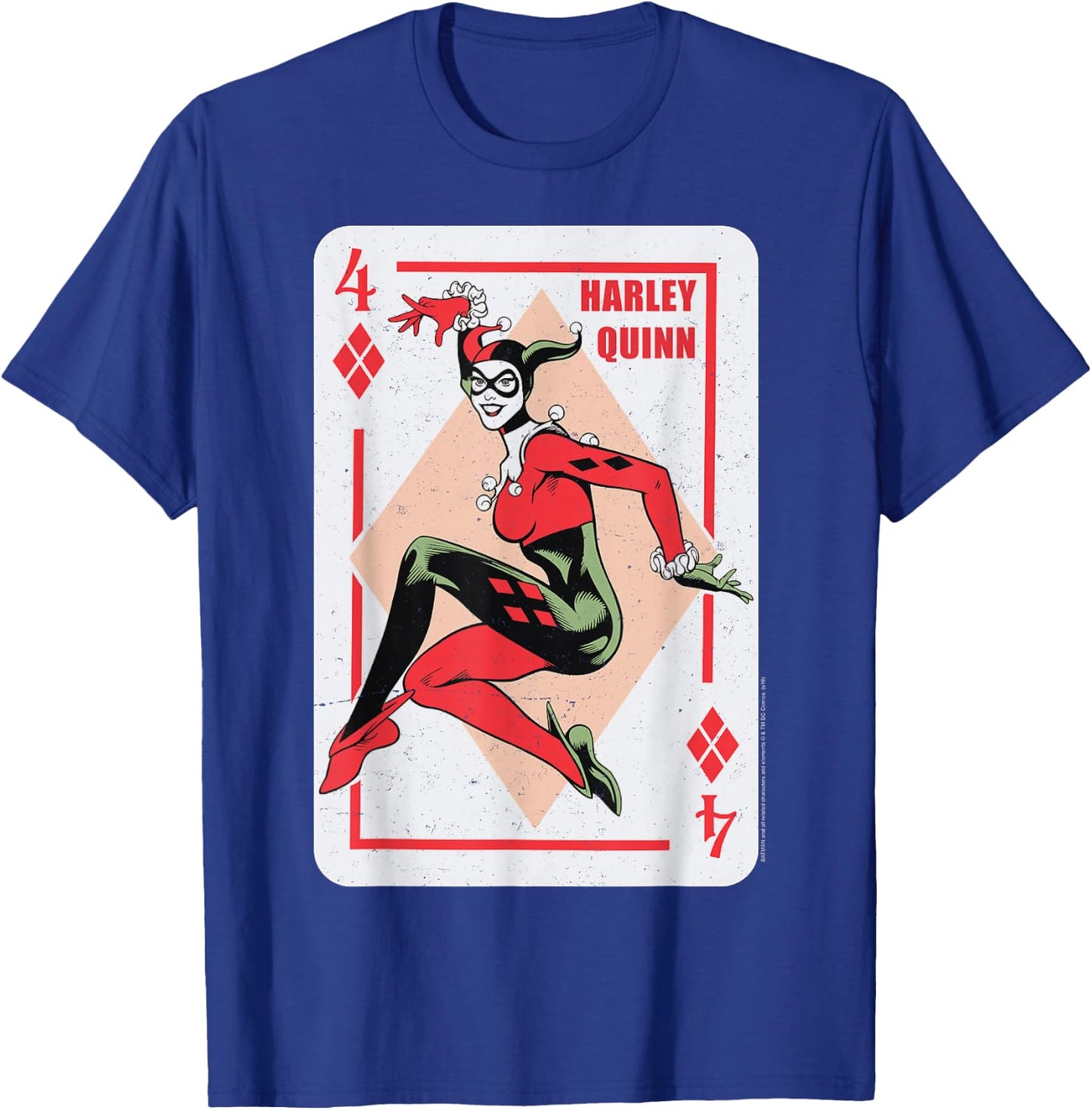 DC Comics Batman Harley Quinn Playing Card Small T-Shirt - T-Shirt | Royal