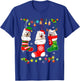 American Eskimo Christmas Lights Funny Puppy Xmas Dog Lover T-Shirt - T-Shirt | Royal