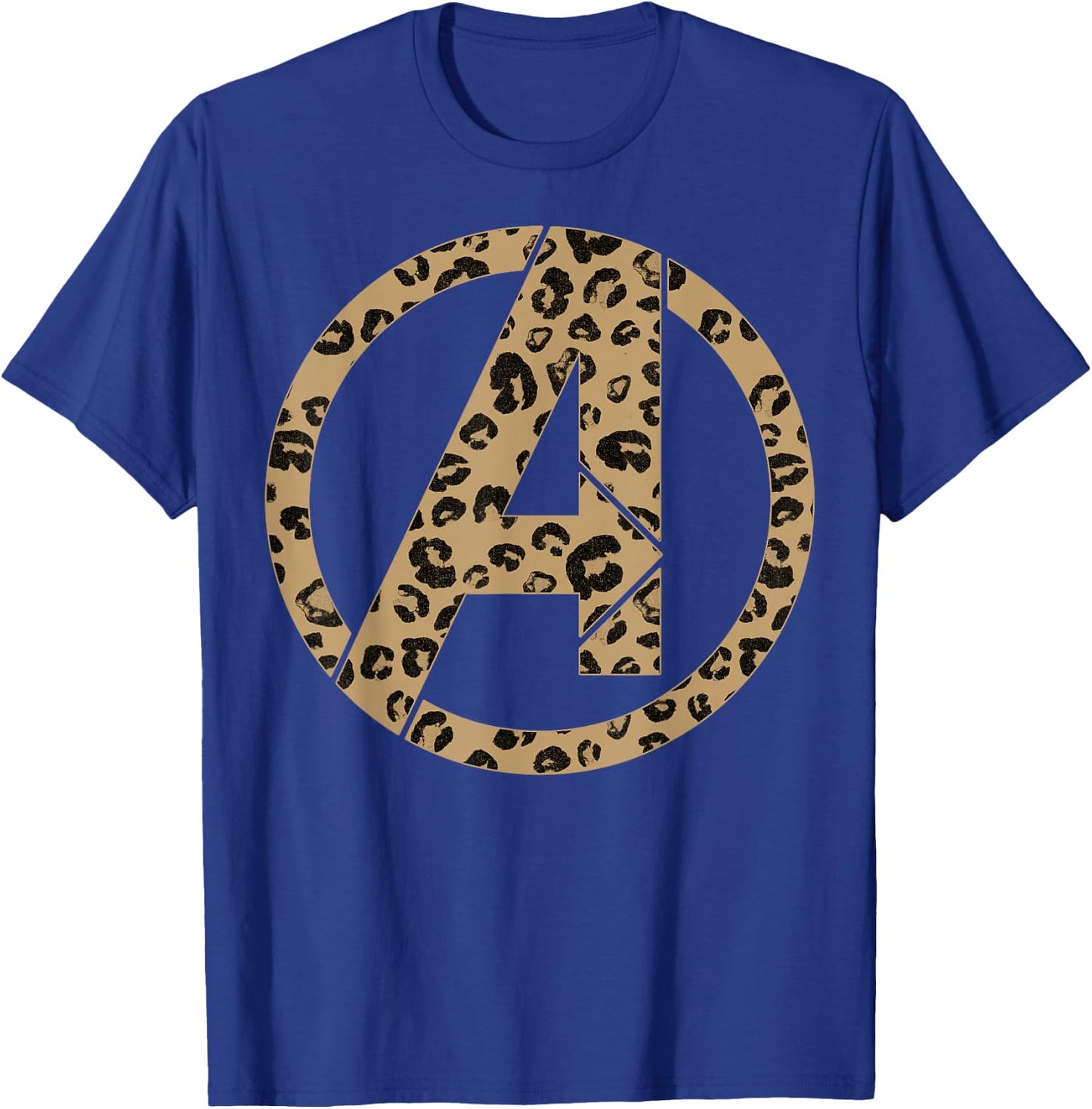 Marvel Avengers Leopard Logo Fill T-Shirt - T-Shirt | Royal