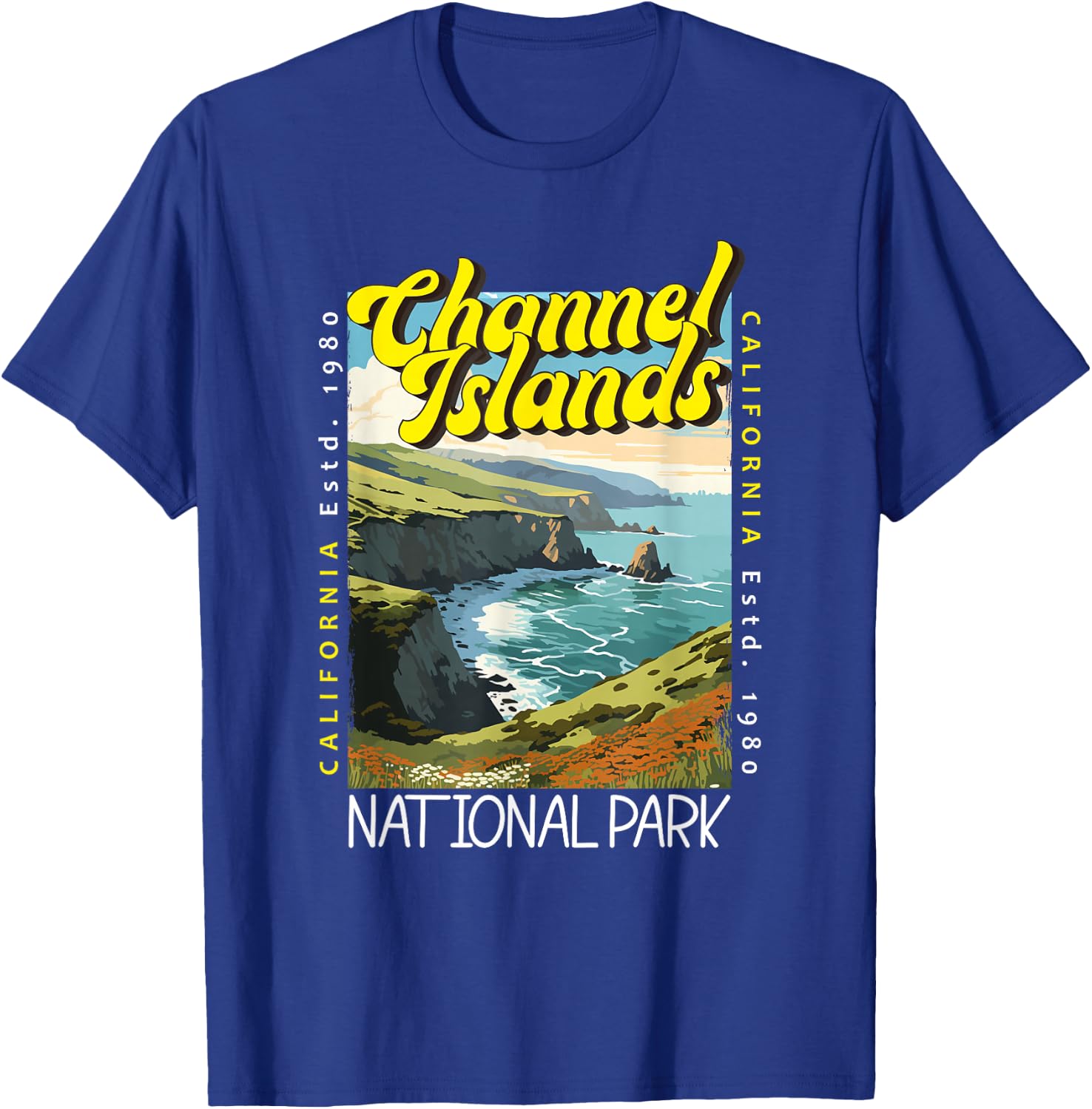 Channel Islands National Park California Distressed Vintage T-Shirt - T-Shirt | Royal