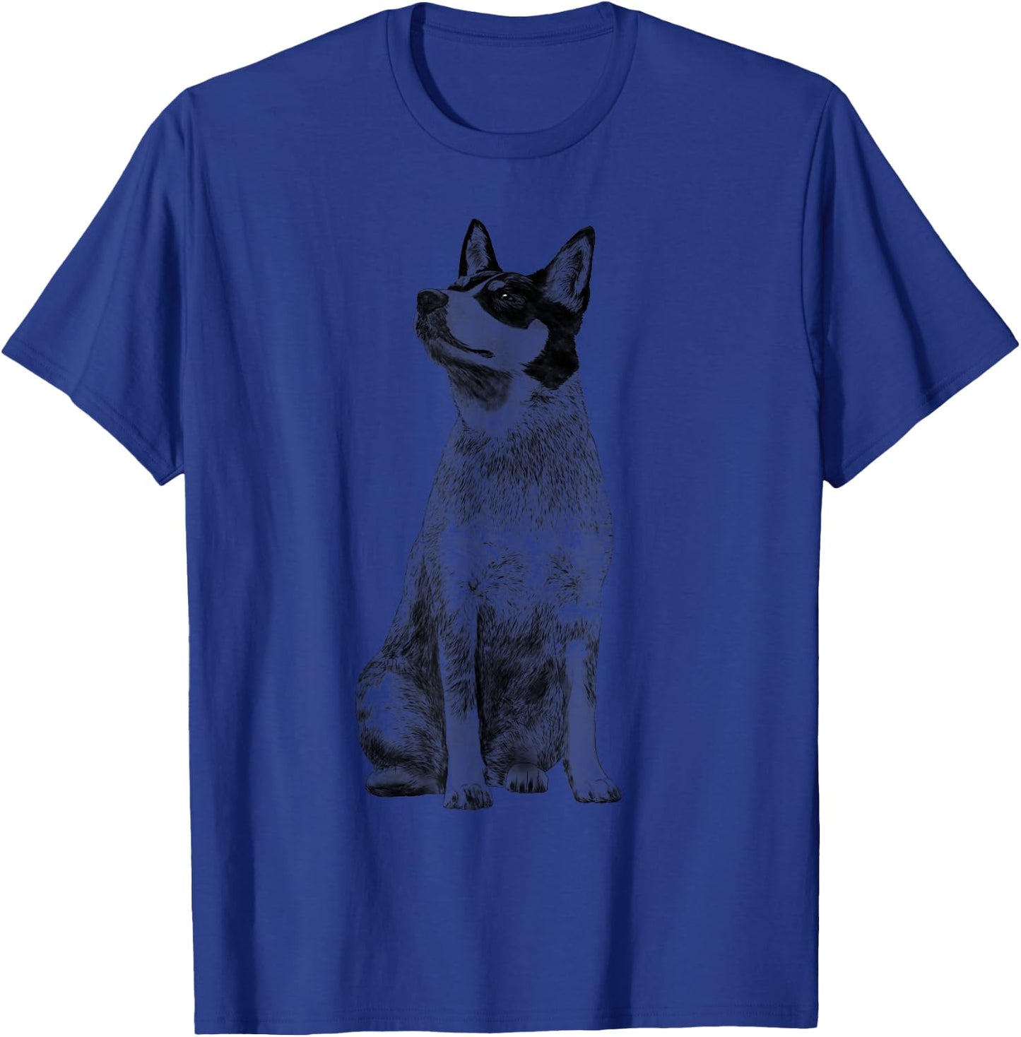 Sitting Australian Cattle Dog T-Shirt - T-Shirt | Royal