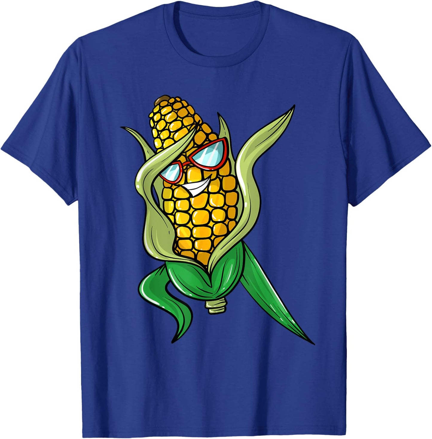 Funny Dabbing Corn Gift | Cute Dancing Farmers Men Women T-Shirt - T-Shirt | Royal