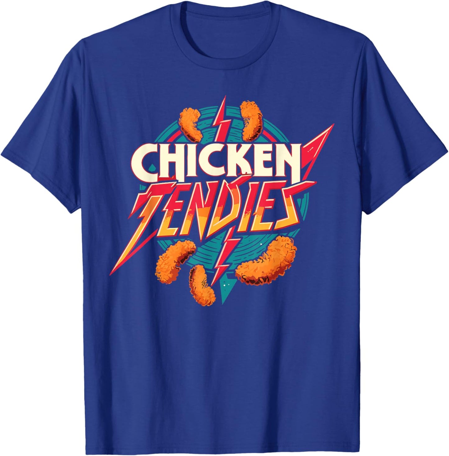 Chicken Tendies Heavy Metal World Tour Hardcore Music T-Shirt - T-Shirt | Royal