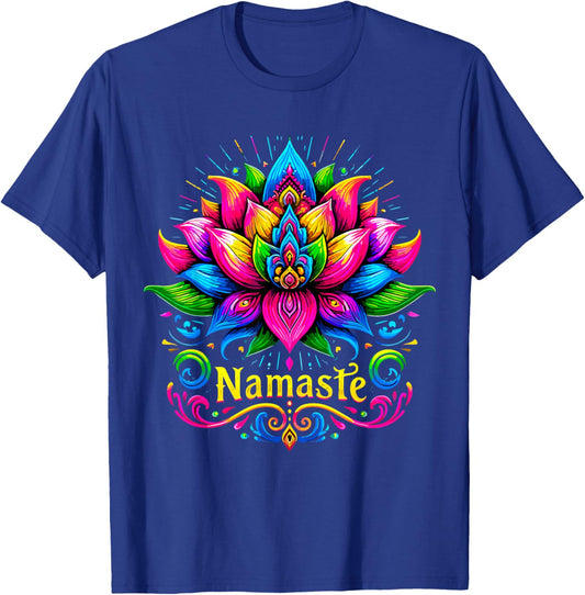 Namaste Lotus Flower Meditaton T-Shirt - T-Shirt | Royal