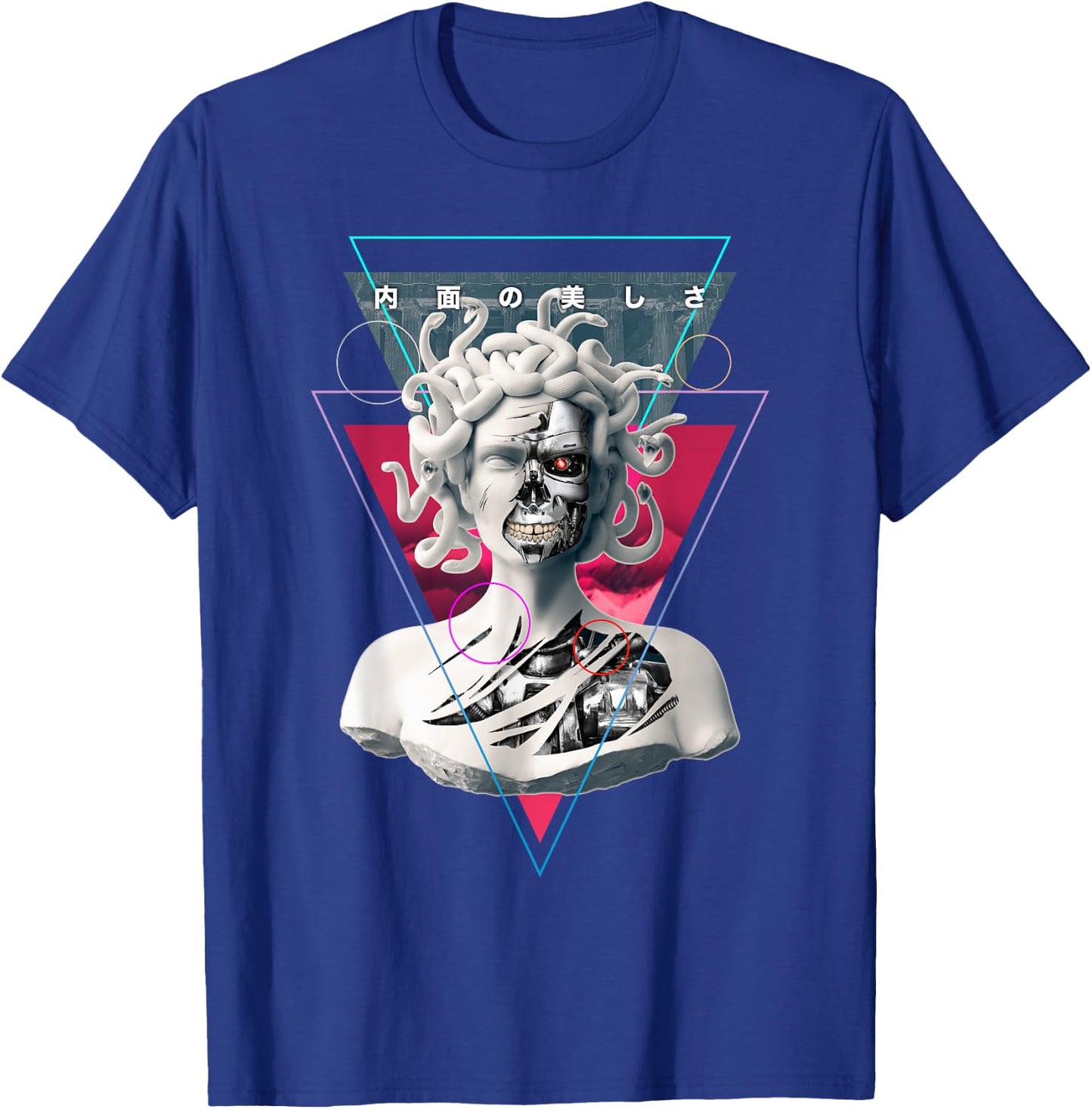 Vaporwave Cyborg Medusa Statue Aesthetic Art Japanese Otaku T-Shirt - T-Shirt | Royal