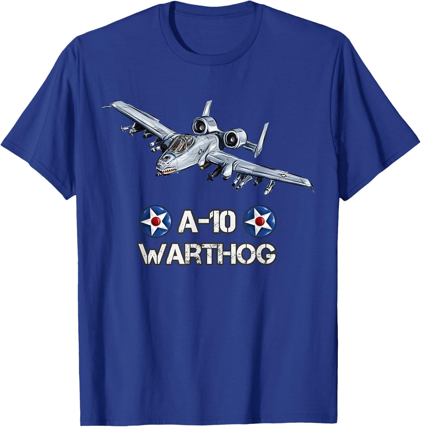 American Military Fighter Bomber A10 Warthog T-Shirt - T-Shirt | Royal