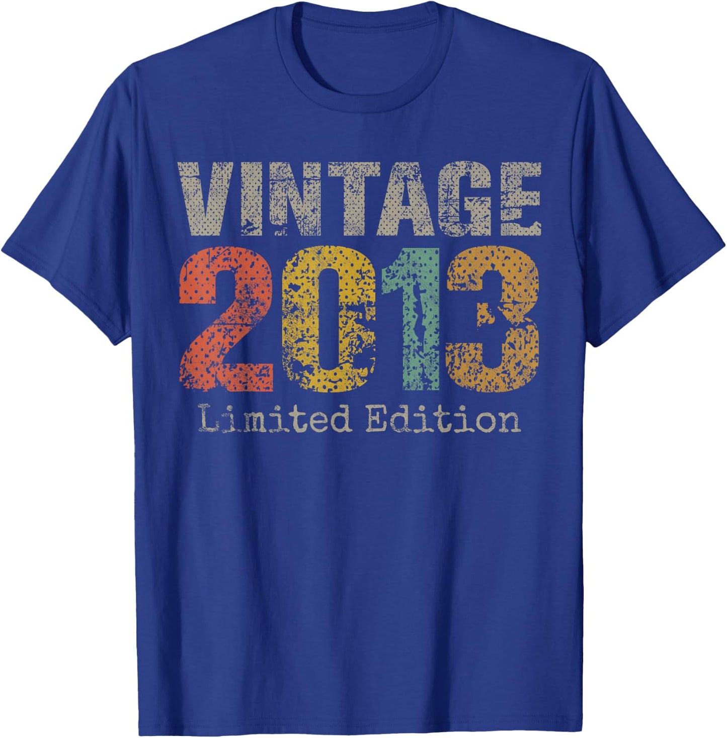 Vintage 2013 Limited Edition 12th Birthday Gifts 12 Year Old T-Shirt - T-Shirt | Royal