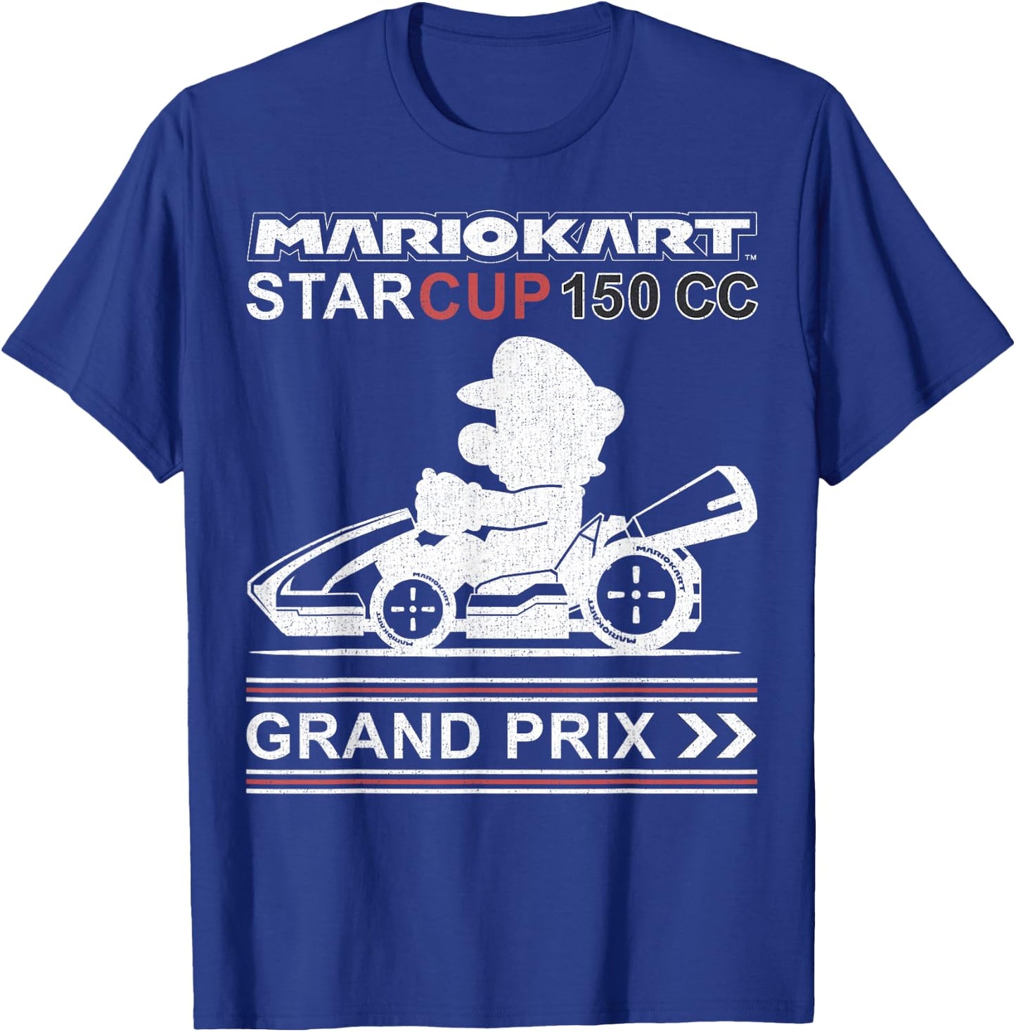 Mario Kart Star Cup Grand Prix Vintage Nintendo Race Car T-Shirt - T-Shirt | Royal