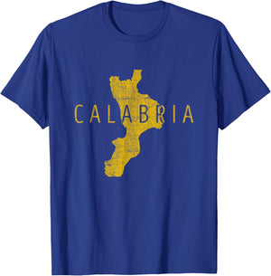 Calabrian Map Word Art - Calabria Italy Souvenir T-Shirt - T-Shirt | Royal