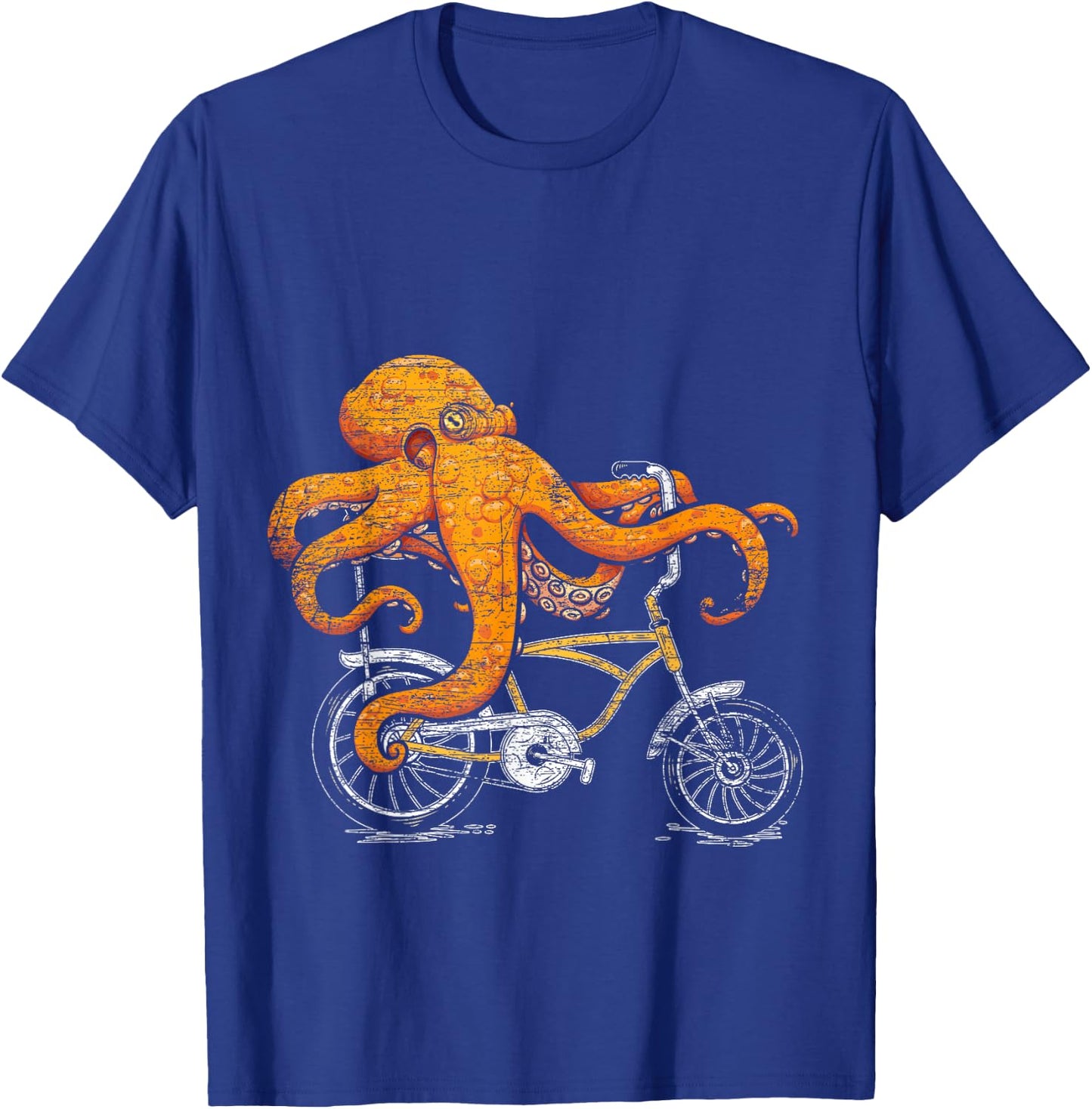 Octopus Riding A Bike T-Shirt - T-Shirt | Royal