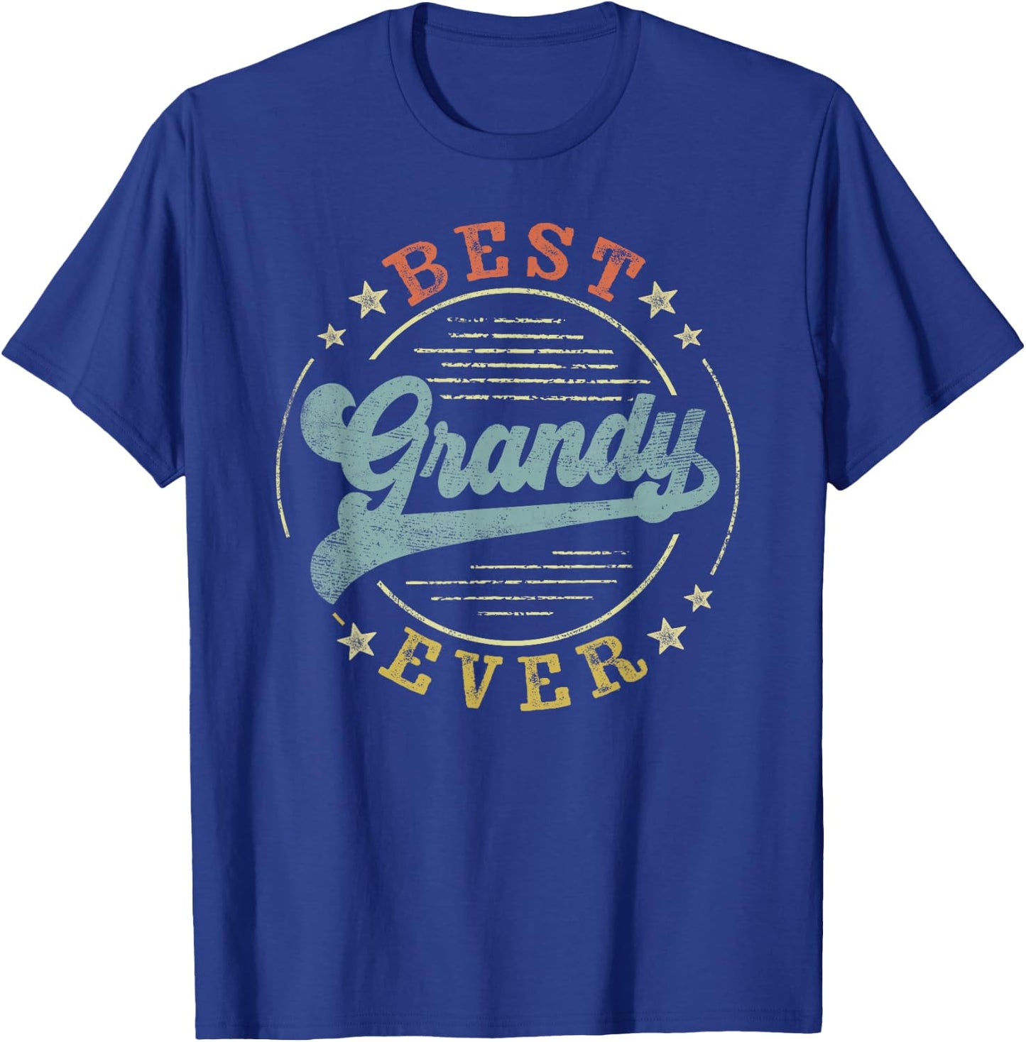 Best Grandy Ever Father's Day Grandy Gifts Vintage Emblem T-Shirt - T-Shirt | Royal