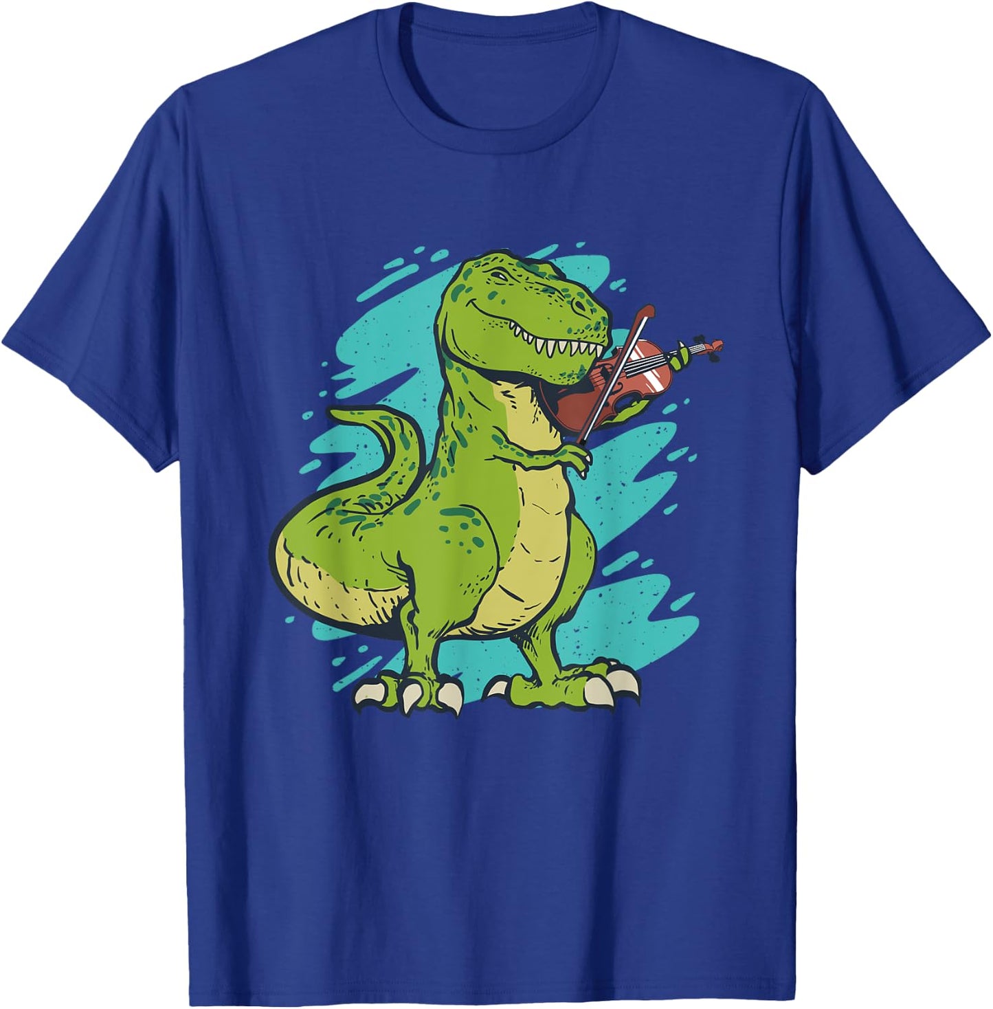 Dinosaur playing violin T-Shirt - T-Shirt | Royal