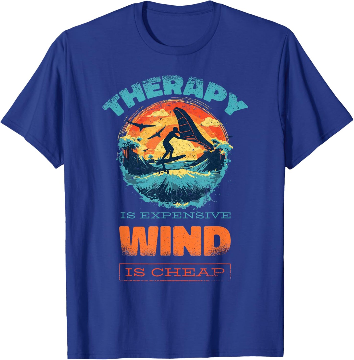 Wingfoil-Surfer Wingfoiling-Board Wing-Foiling Wing-Surf T-Shirt - T-Shirt | Royal