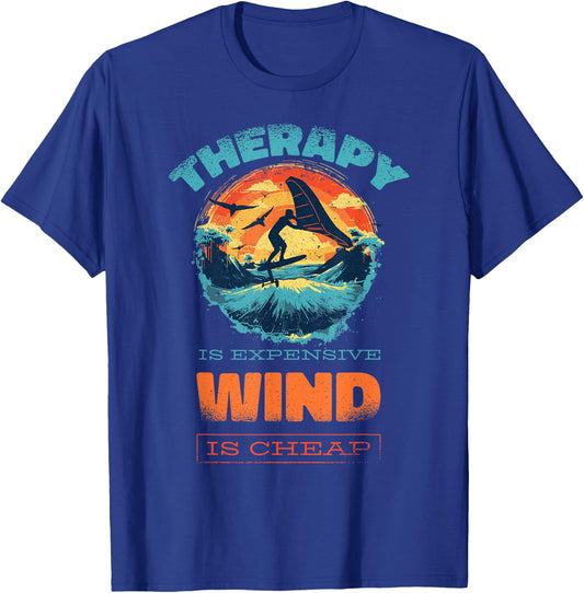 Wingfoil-Surfer Wingfoiling-Board Wing-Foiling Wing-Surf T-Shirt - T-Shirt | Royal