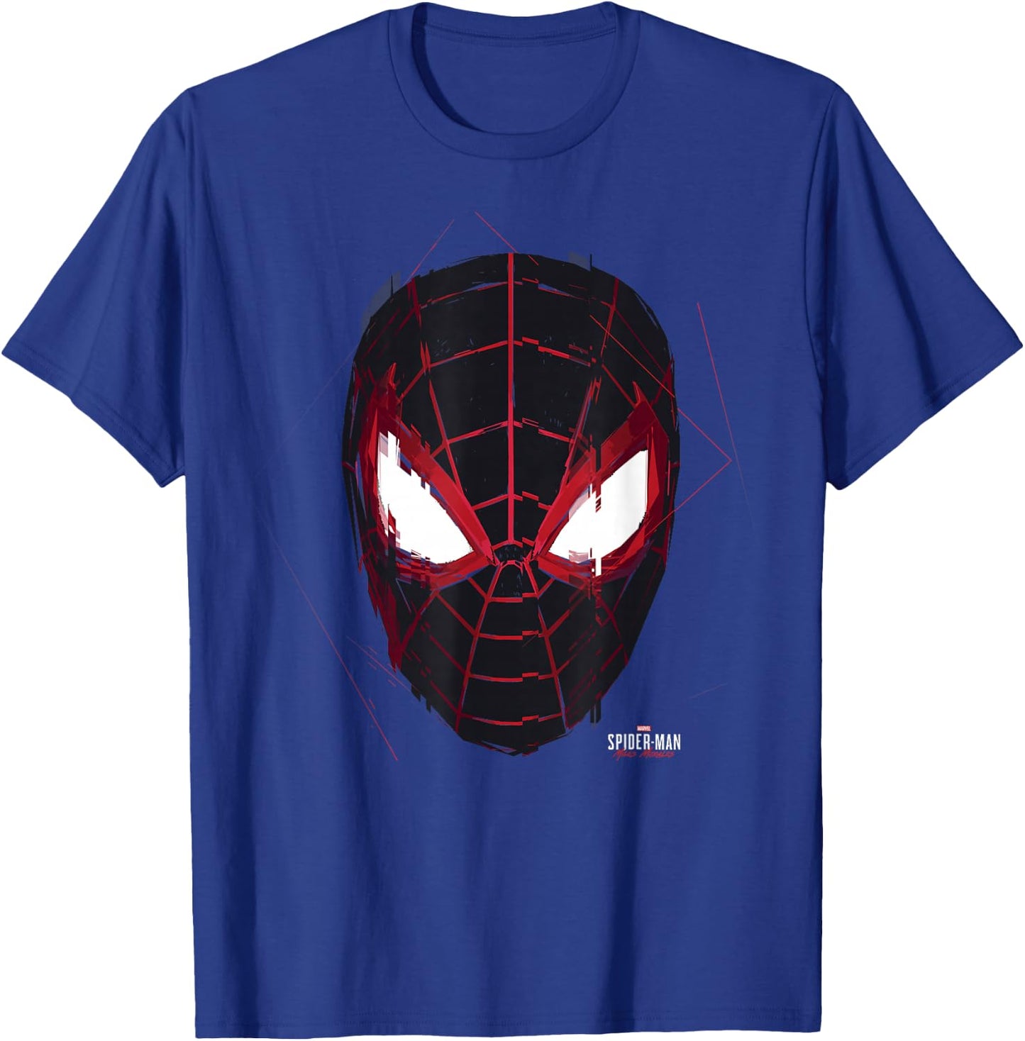Marvel Spider-Man: Miles Morales Glitch Mask Small T-Shirt - T-Shirt | Royal
