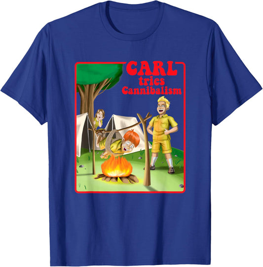 Carl Tries Cannibalism - Cute Horror Shirt - Funny Horror T-Shirt - T-Shirt | Royal