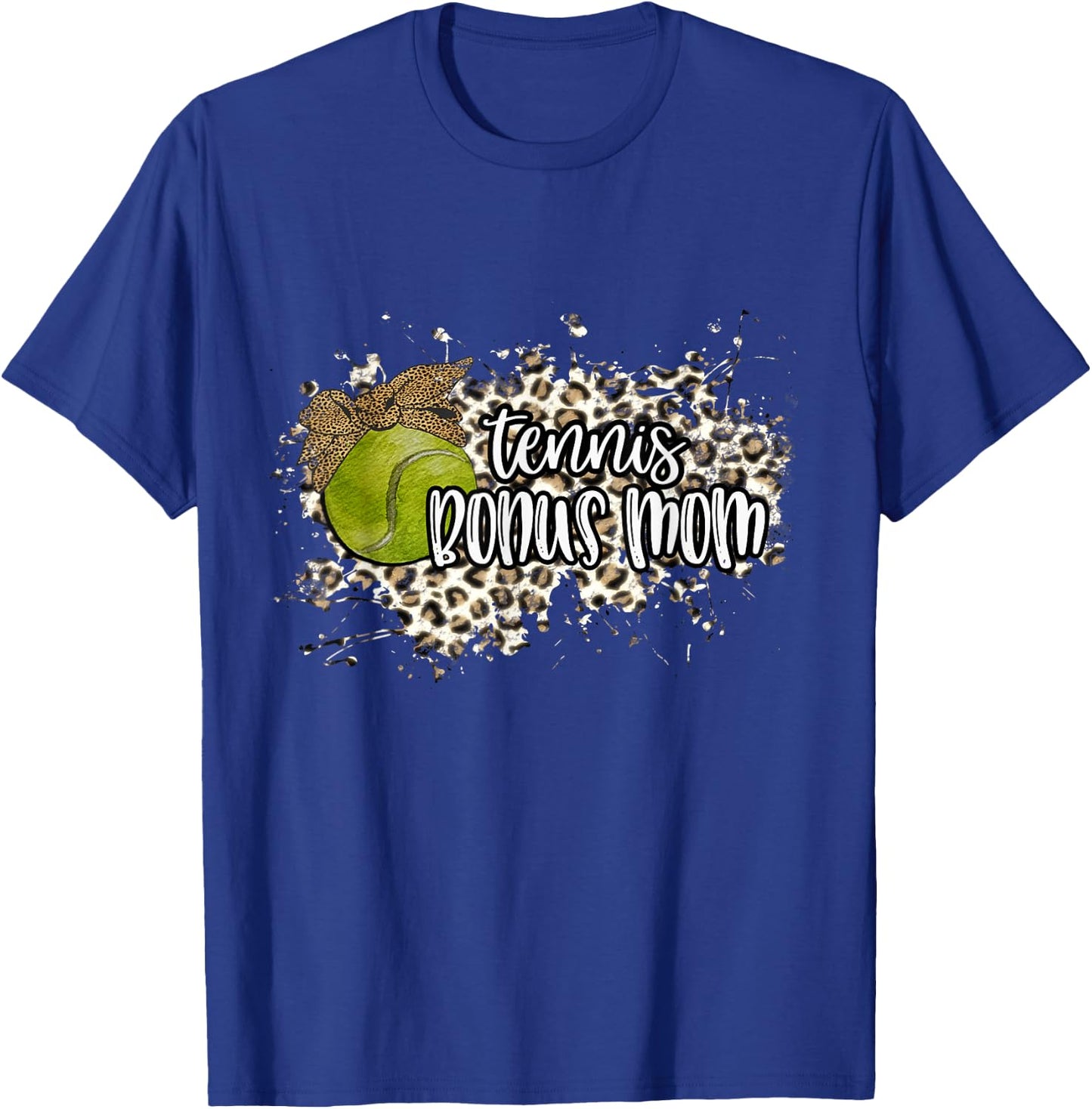 Tennis BONUS MOM Tennis Ball Graphic Shirt Leopard Bandana T-Shirt - T-Shirt | Royal