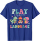 Speech Therapy Speech Language Pathologist SLP Dinosaur T-Shirt - T-Shirt | Royal