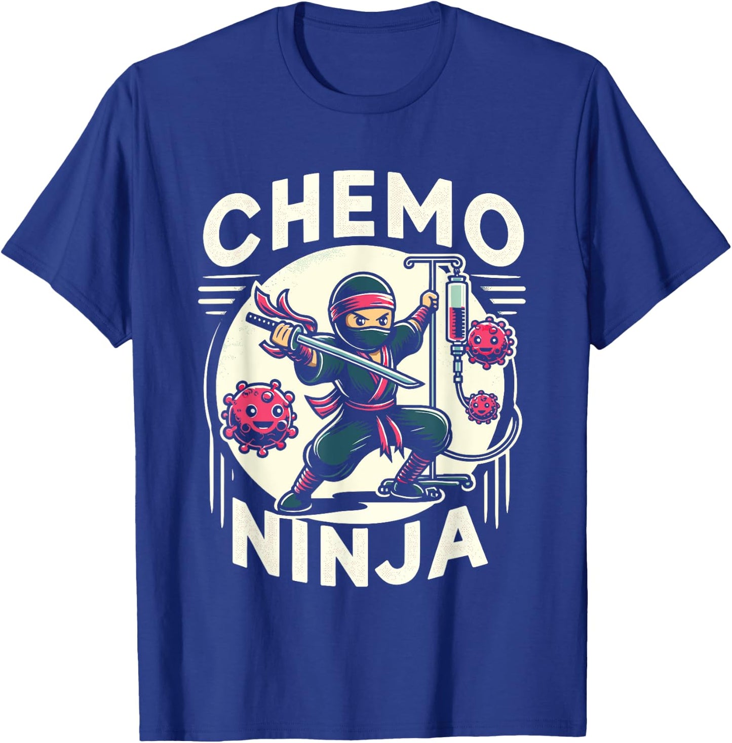Cancer Fighting Support | Funny Cancer Fighter Warrior Ninja T-Shirt - T-Shirt | Royal