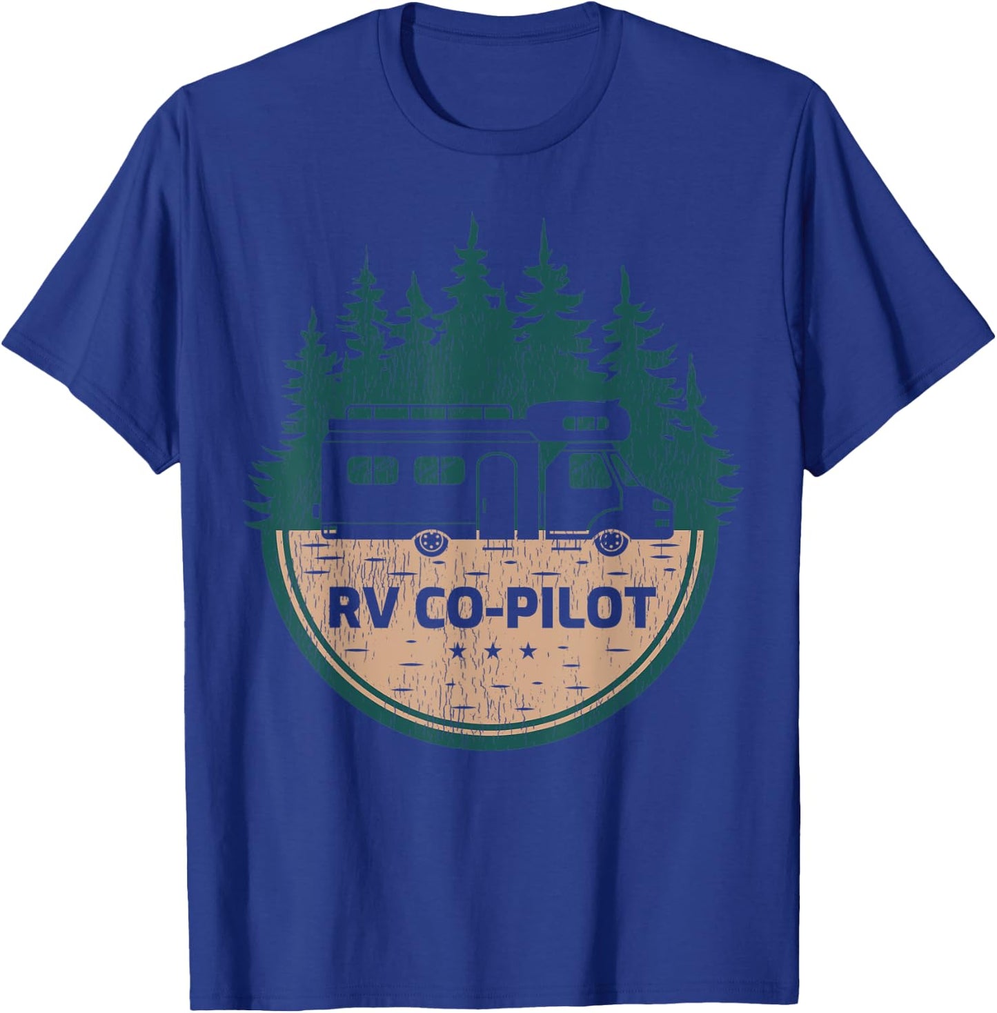 Camping RV Co-Pilot Road Trip Camper T-Shirt - T-Shirt | Royal
