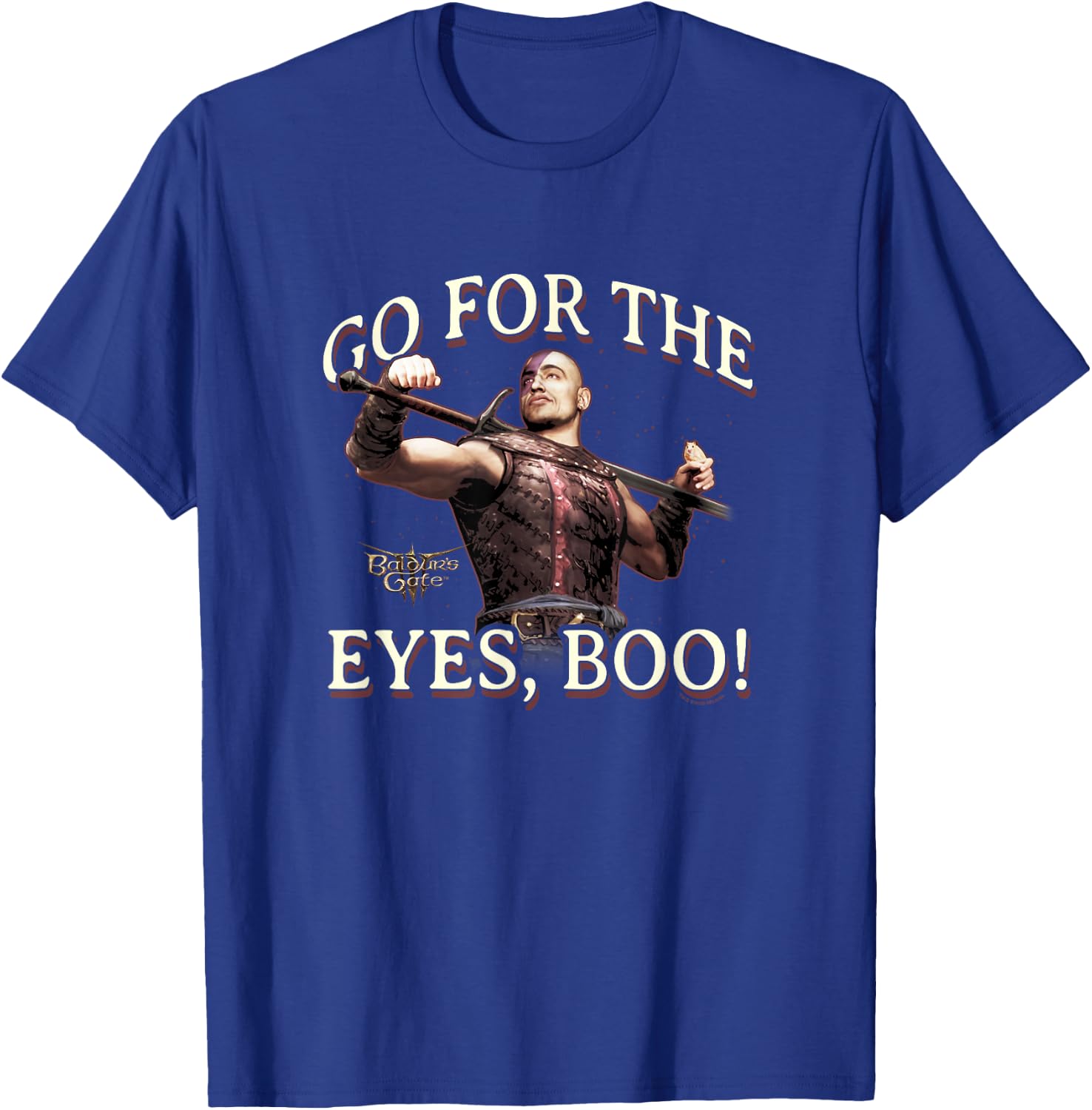 Dungeons & Dragons Minsc Go For The Eyes Boo! Chest Poster T-Shirt - T-Shirt | Royal