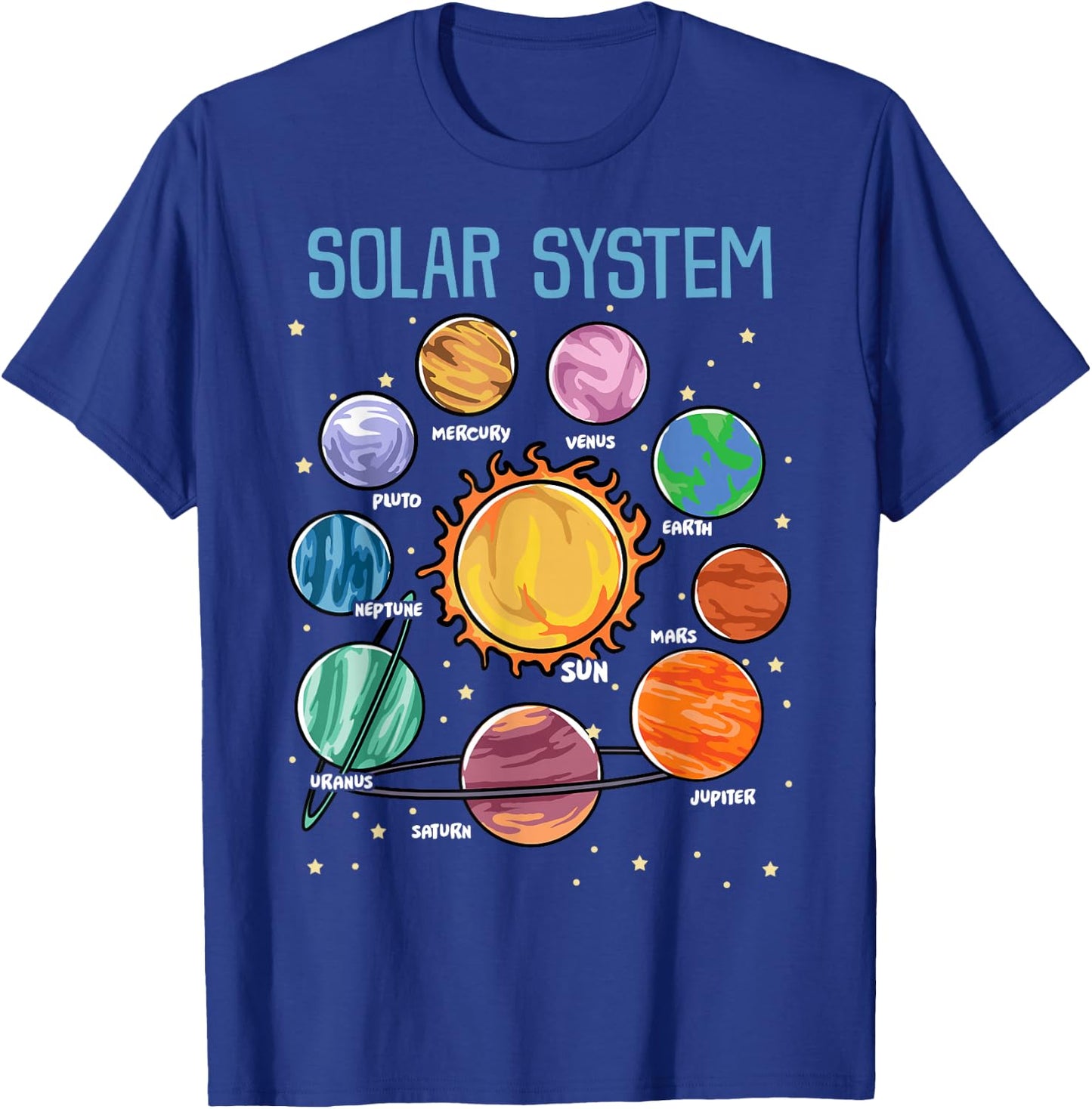 Solar System Planets Science Space Boys Girls STEM Kids T-Shirt - T-Shirt | Royal