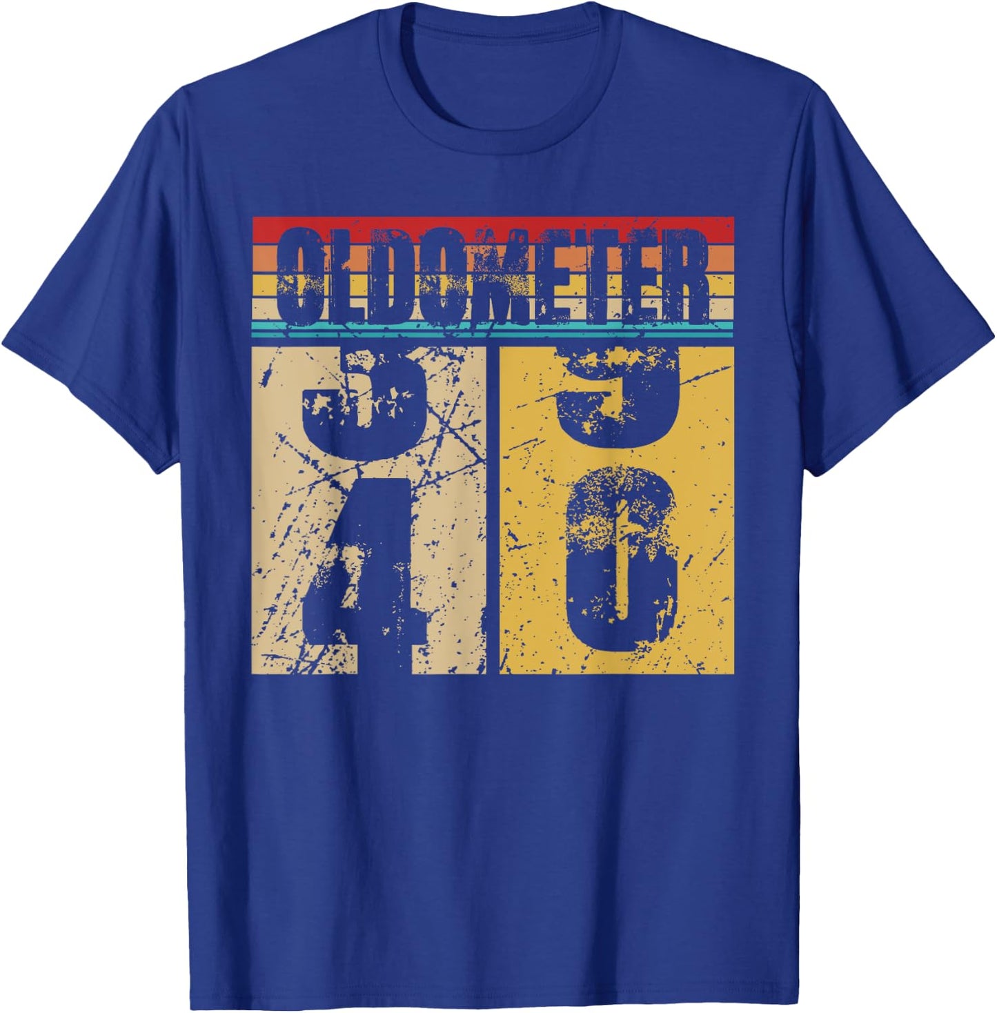 Oldometer 39-40 Shirt Funny 40th Turning 40 Birthday Gift T-Shirt - T-Shirt | Royal