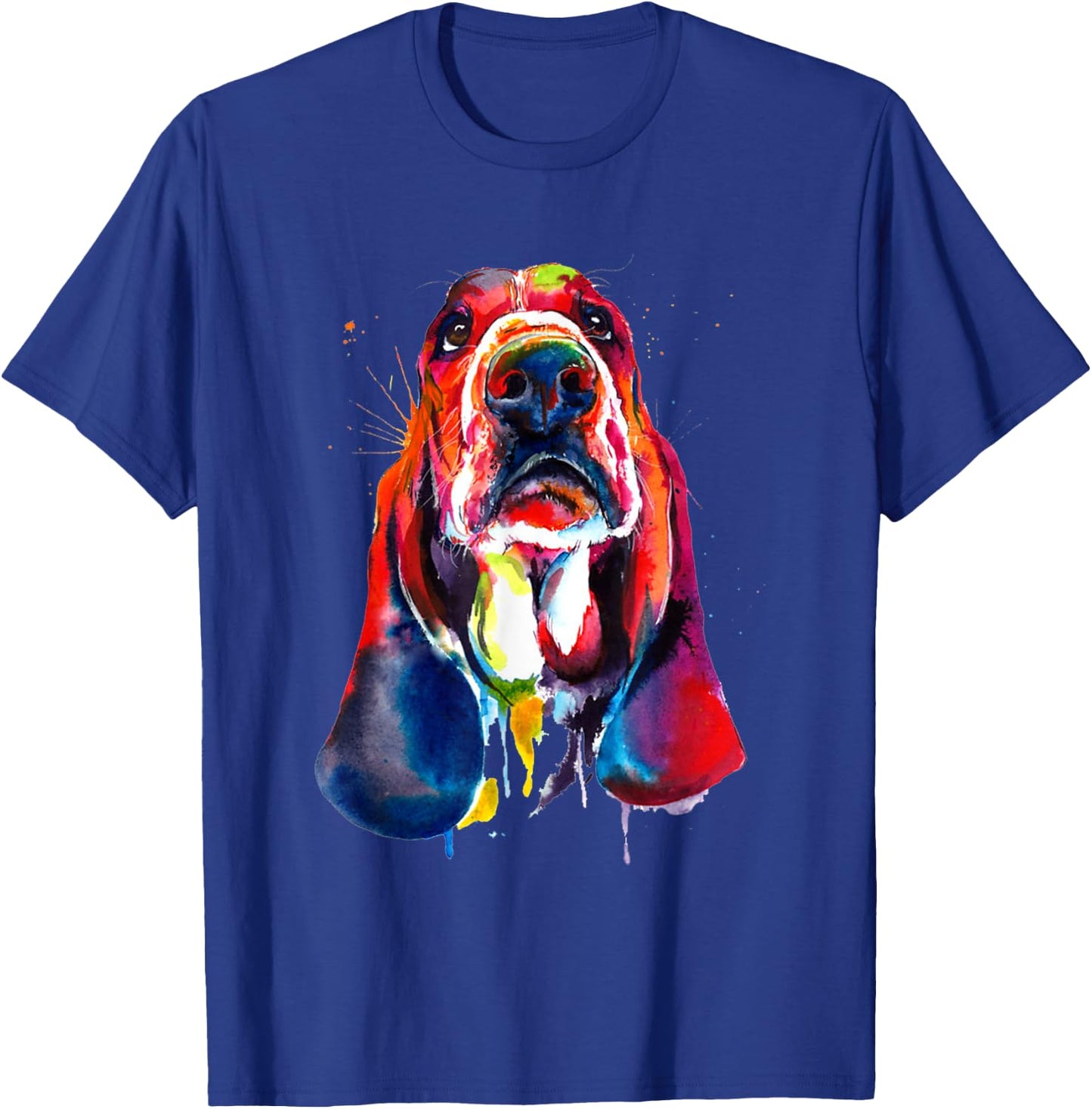 Basset Hound Artistic Funny Dog Cute Sweet Gift Birthday Women Kids T-Shirt - T-Shirt | Royal
