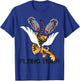 Funny Cool Tiger Flying Novelty Graphic & Cool Designs T-Shirt - T-Shirt | Royal